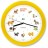 Kinderuhr KidsWorld – heimische Tiere in Gelb