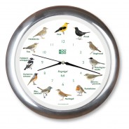 Vogelstimmen-Uhr mit Funk – Alurahmen