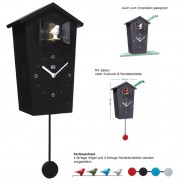 Moderne Kuckucksuhr von Kookoo – schwarz